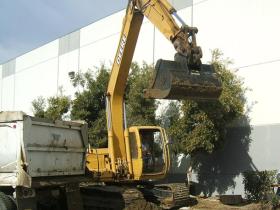 Excavation for an underground waste water pump vault station