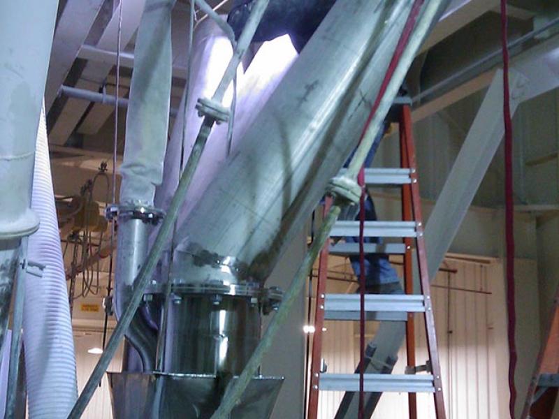 Large Diameter Stainless Pipe Installation