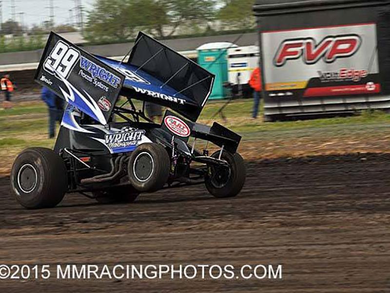 Shawn getting traction qualifying in Stockton